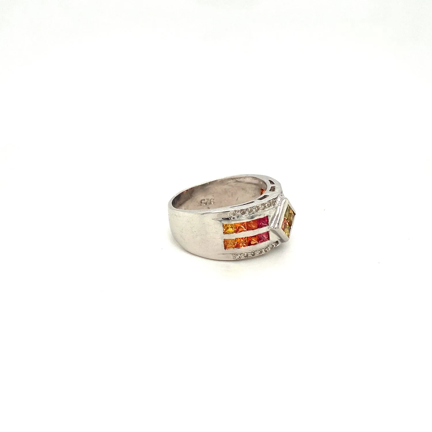 Multi Sapphire Ring in .925 Sterling Silver - KSR 12128