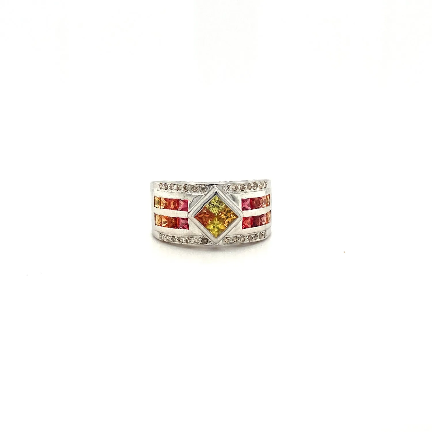 Multi Sapphire Ring in .925 Sterling Silver - KSR 12128