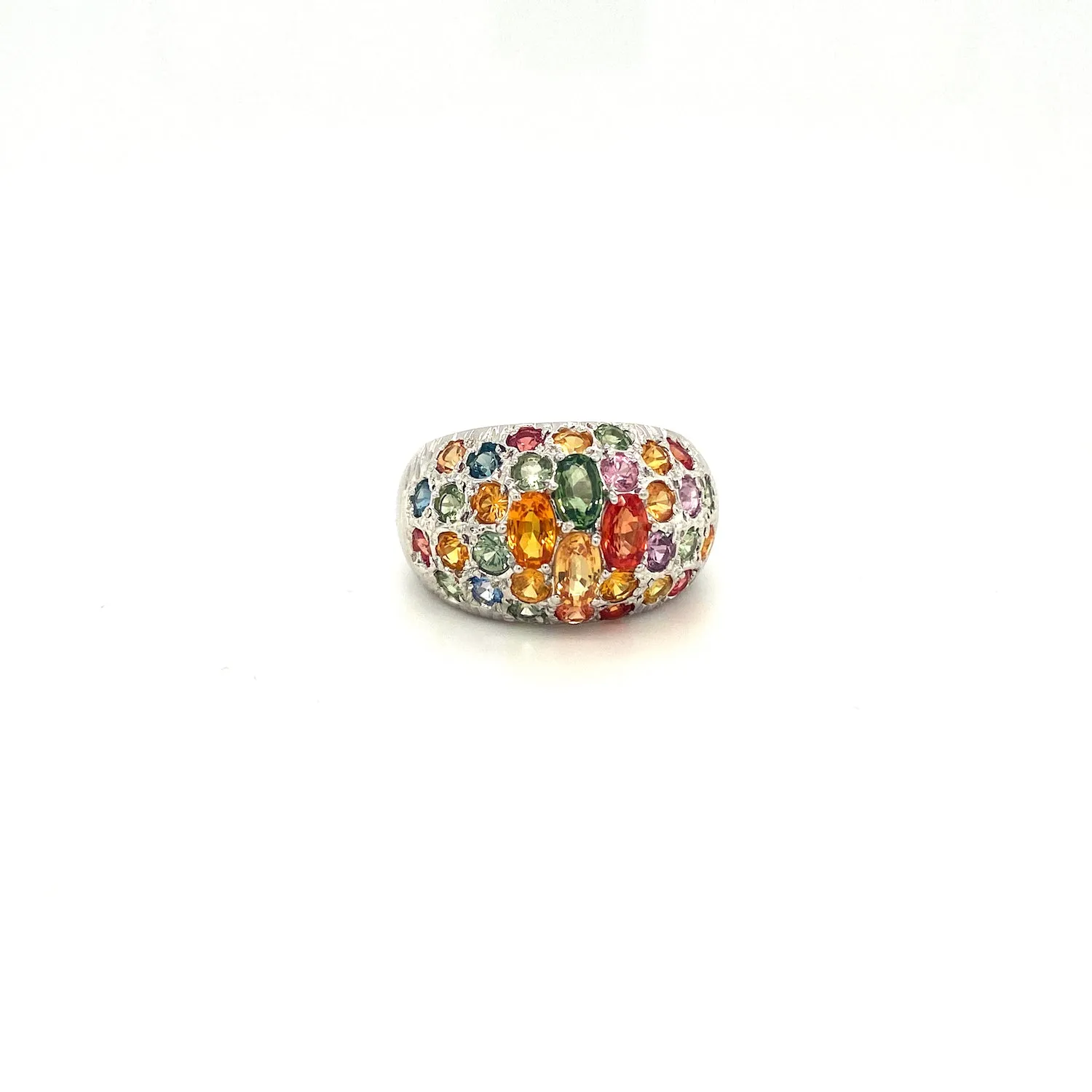 Multi Sapphire Ring in .925 Sterling Silver - KSR 13754