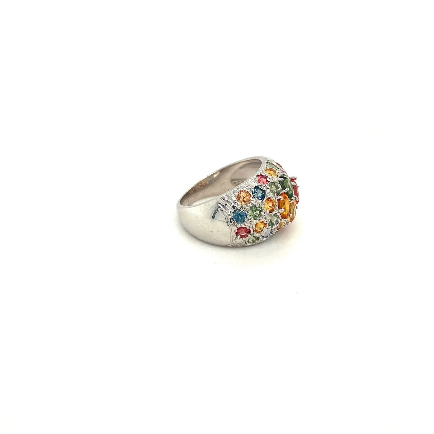 Multi Sapphire Ring in .925 Sterling Silver - KSR 13754