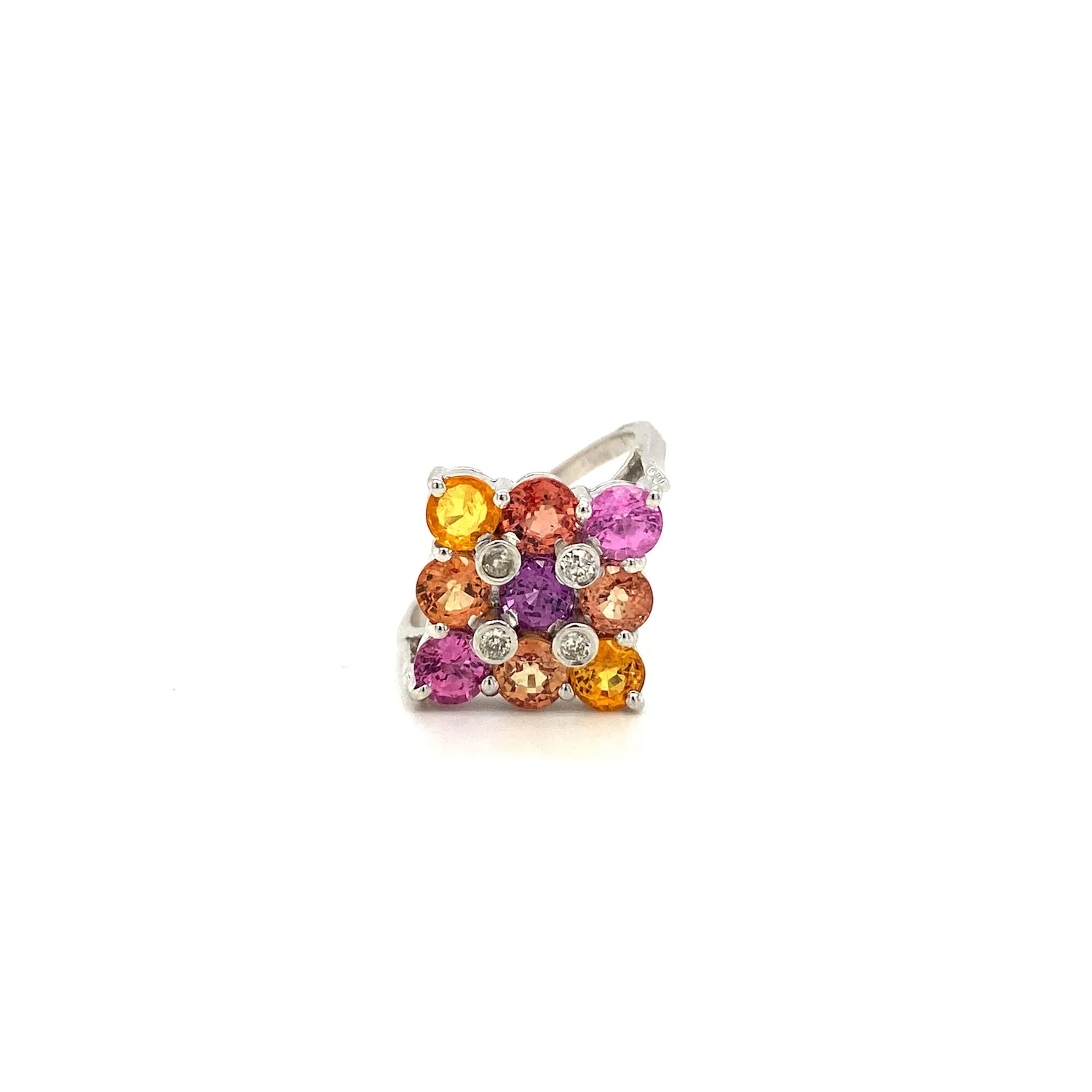 Multi Sapphire Ring in .925 Sterling Silver - KSR 14012