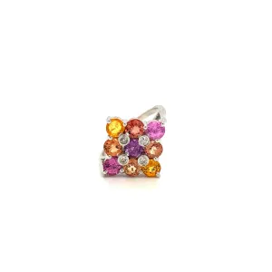 Multi Sapphire Ring in .925 Sterling Silver - KSR 14012