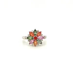Multi Sapphire Ring in .925 Sterling Silver - KSR 14207