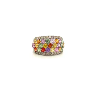 Multi Sapphire Ring in .925 Sterling Silver - KSR 15384