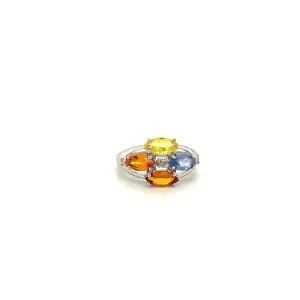 Multi Sapphire Ring in .925 Sterling Silver - KSR 16245