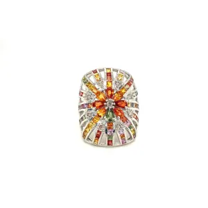 Multi Sapphire Ring in .925 Sterling Silver - KSR 16591