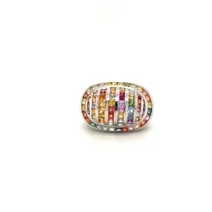 Multi Sapphire Ring in .925 Sterling Silver - KSR 16799