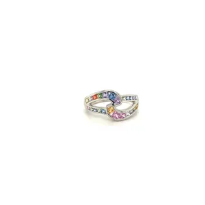 Multi Sapphire Ring in .925 Sterling Silver - KSR 17771