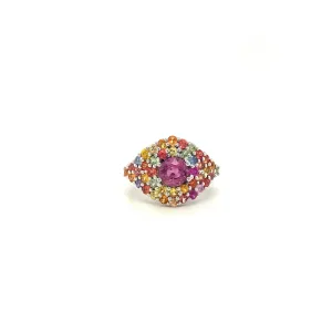 Multi Sapphire Ring in .925 Sterling Silver - KSR 19613