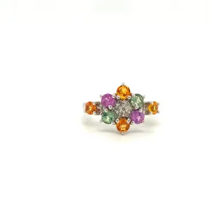Multi Sapphire Ring in .925 Sterling Silver - KSR 2471
