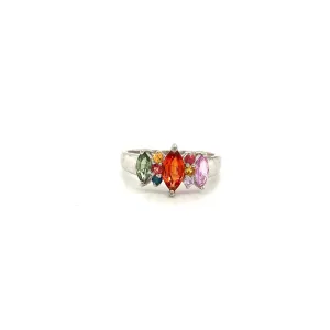 Multi Sapphire Ring in .925 Sterling Silver - KSR 2762