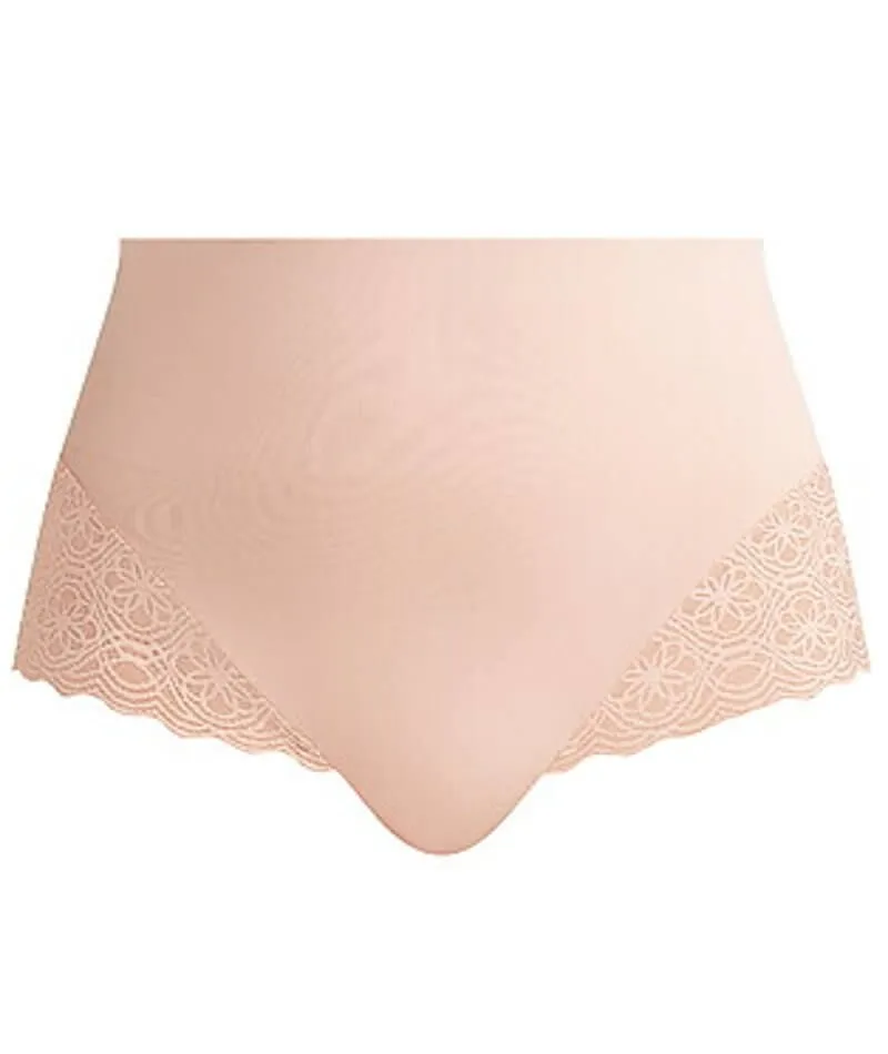 Nancy Ganz Bamboo & Lace Waisted Brief - Mahogany