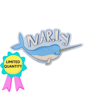 Narly Narwhal Sticker (FREE SHIPPING)