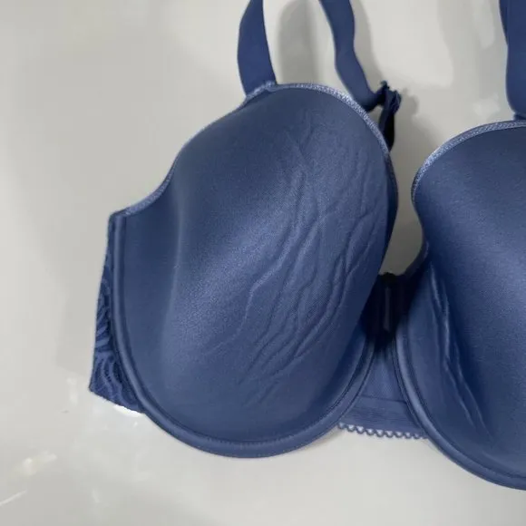 NEW $78 Chantelle [ 36DDDD ]‎ C Jolie Comfort Convertible T-Shirt Bra Blue