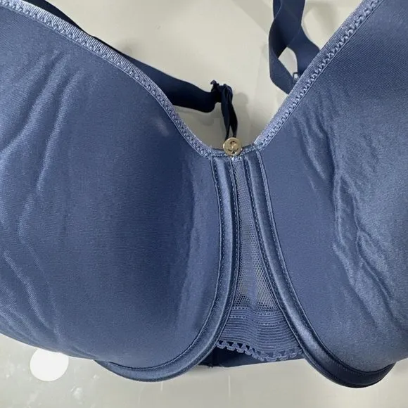 NEW $78 Chantelle [ 36DDDD ]‎ C Jolie Comfort Convertible T-Shirt Bra Blue