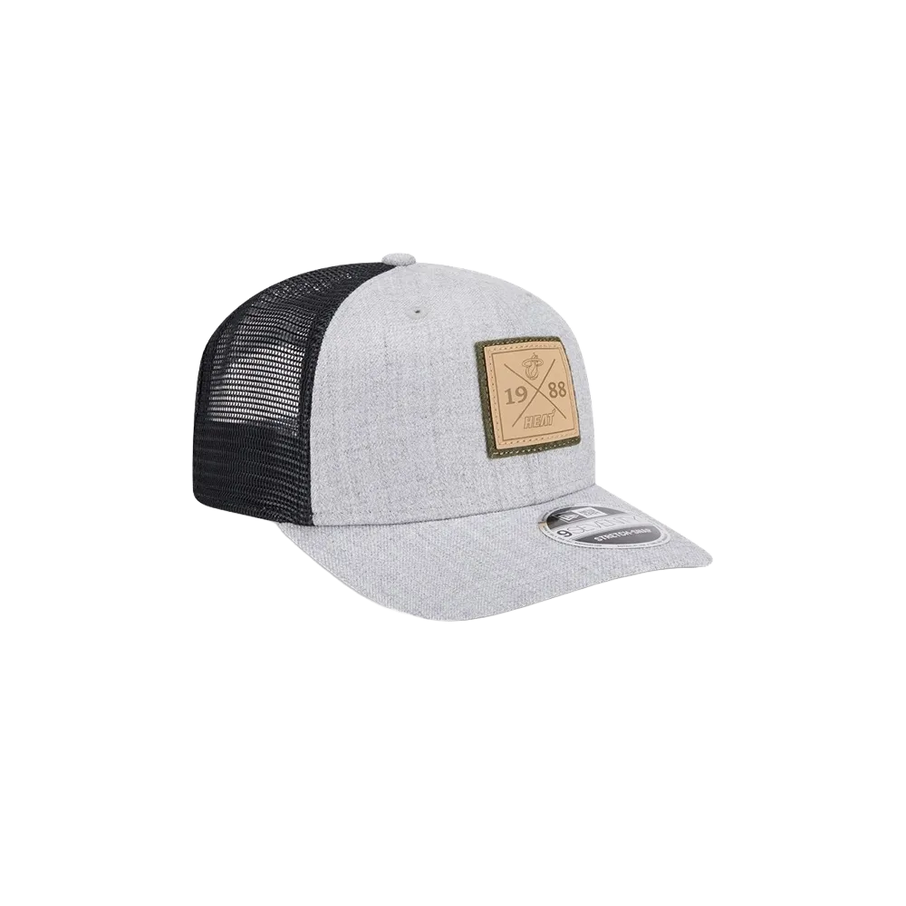 New Era Miami HEAT Heather Patch Trucker Snapback