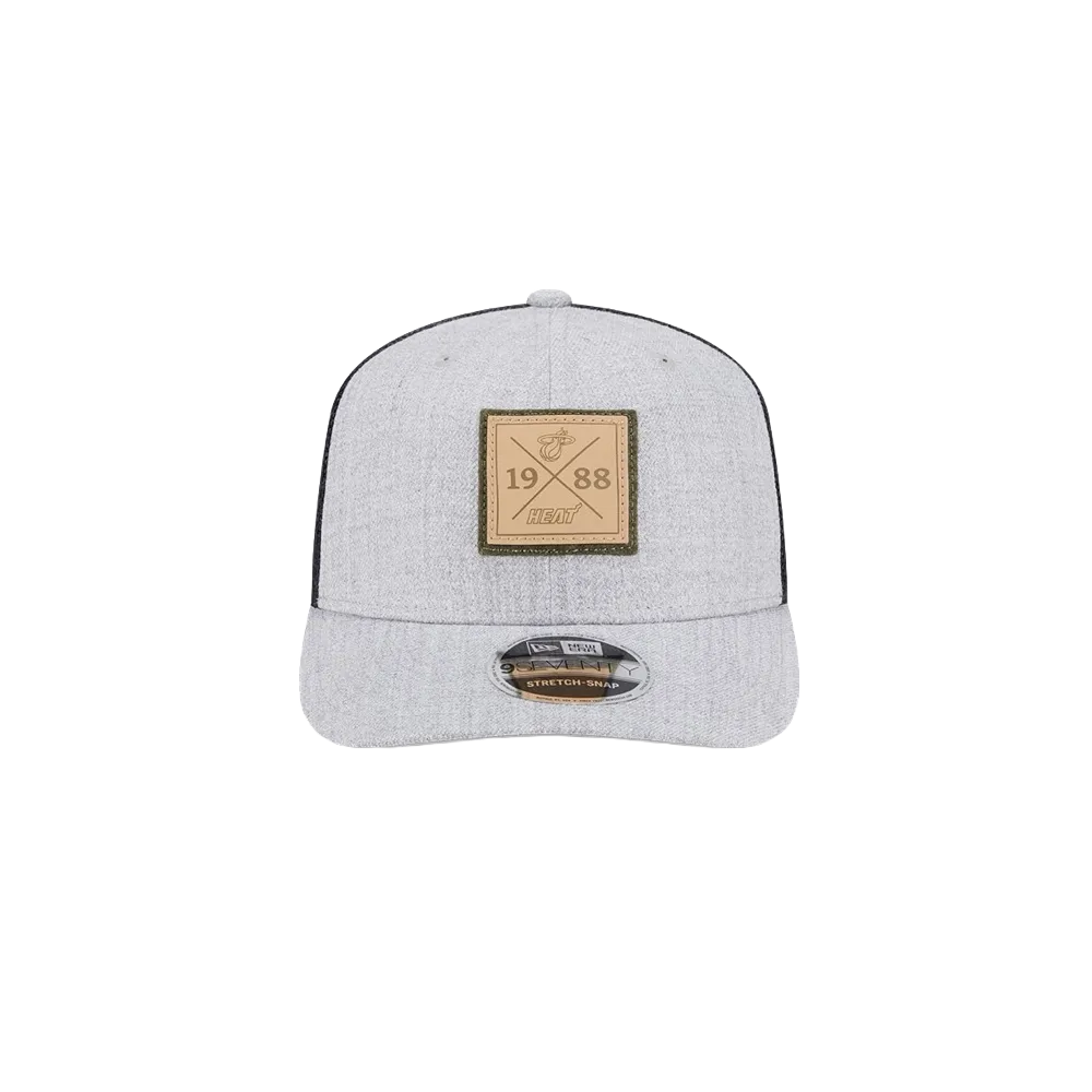 New Era Miami HEAT Heather Patch Trucker Snapback