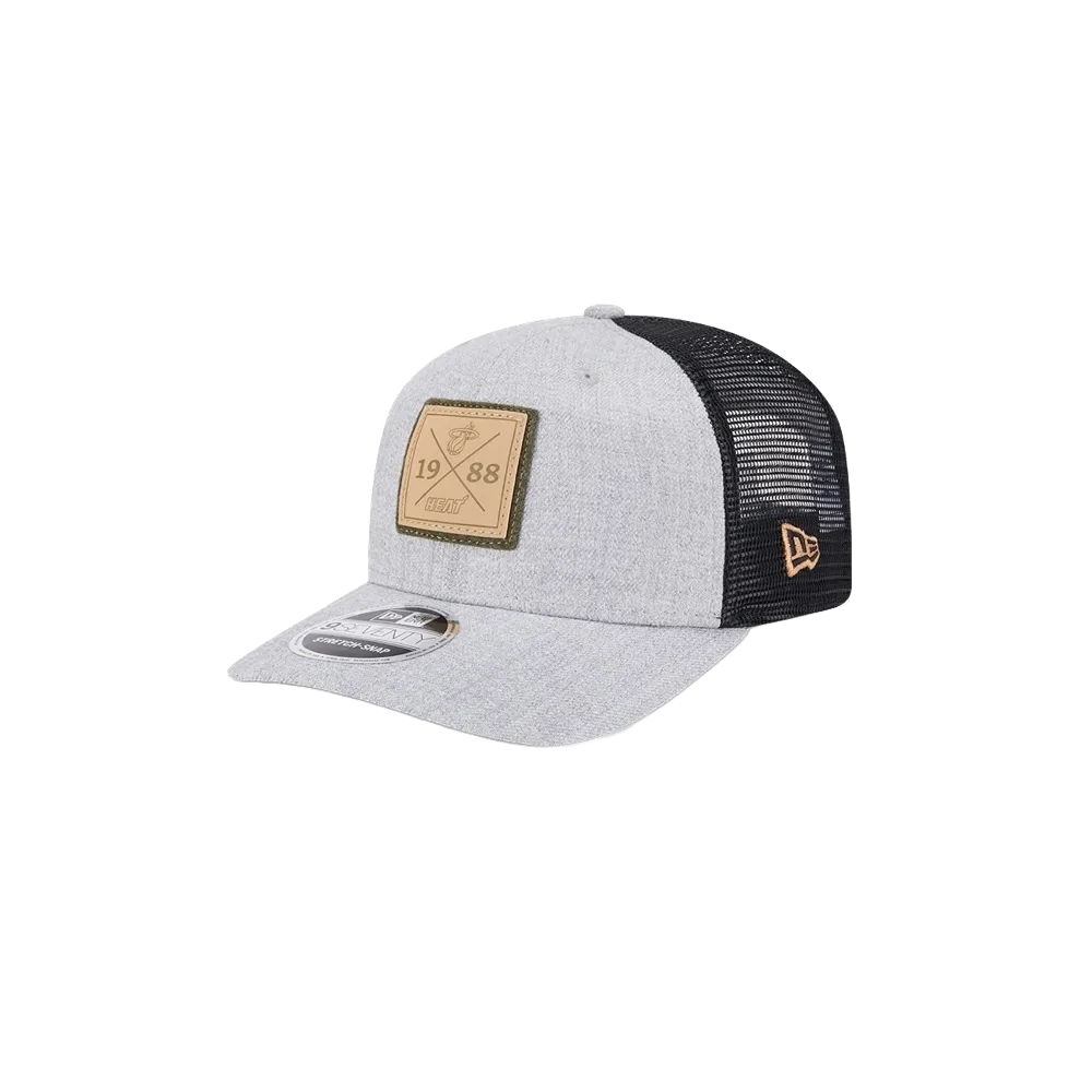 New Era Miami HEAT Heather Patch Trucker Snapback
