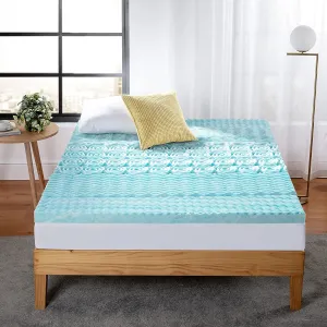 New ZINUS 1 Inch Green Tea Cooling Gel Memory Foam Zoned Support Mattress Topper, Full/Double