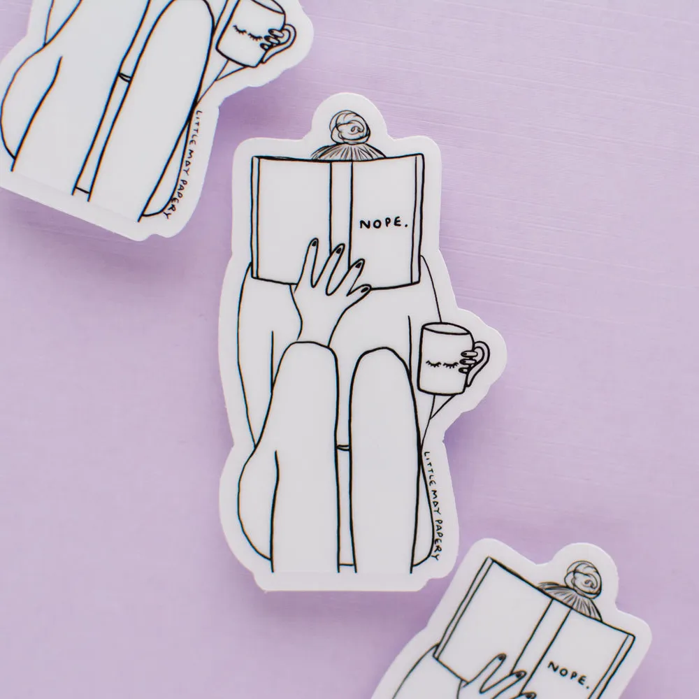 NOPE Clear vinyl sticker *toonie sale*