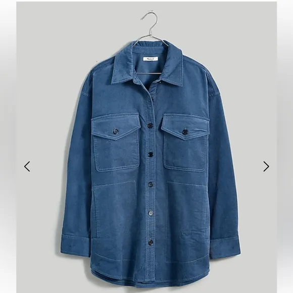 NWT Madewell Corduroy Twill Oversized Shirt-Jacket XS