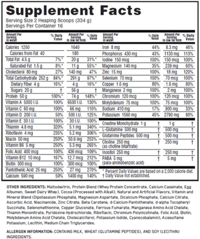 Optimum Nutrition Serious Mass (12 Lbs) Chocolate EXP Mar 2026