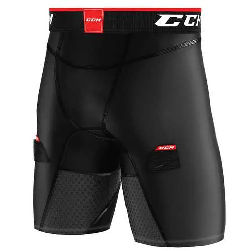 PANTALÓN CORTO CCM DE COMPRESIÓN CON COQUILLA, VELCROS Y GRIP JR.