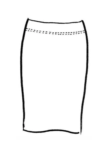 PAULA RYAN ESSENTIALS Short Stretch Pencil Skirt - Bonded Microjersey - Black