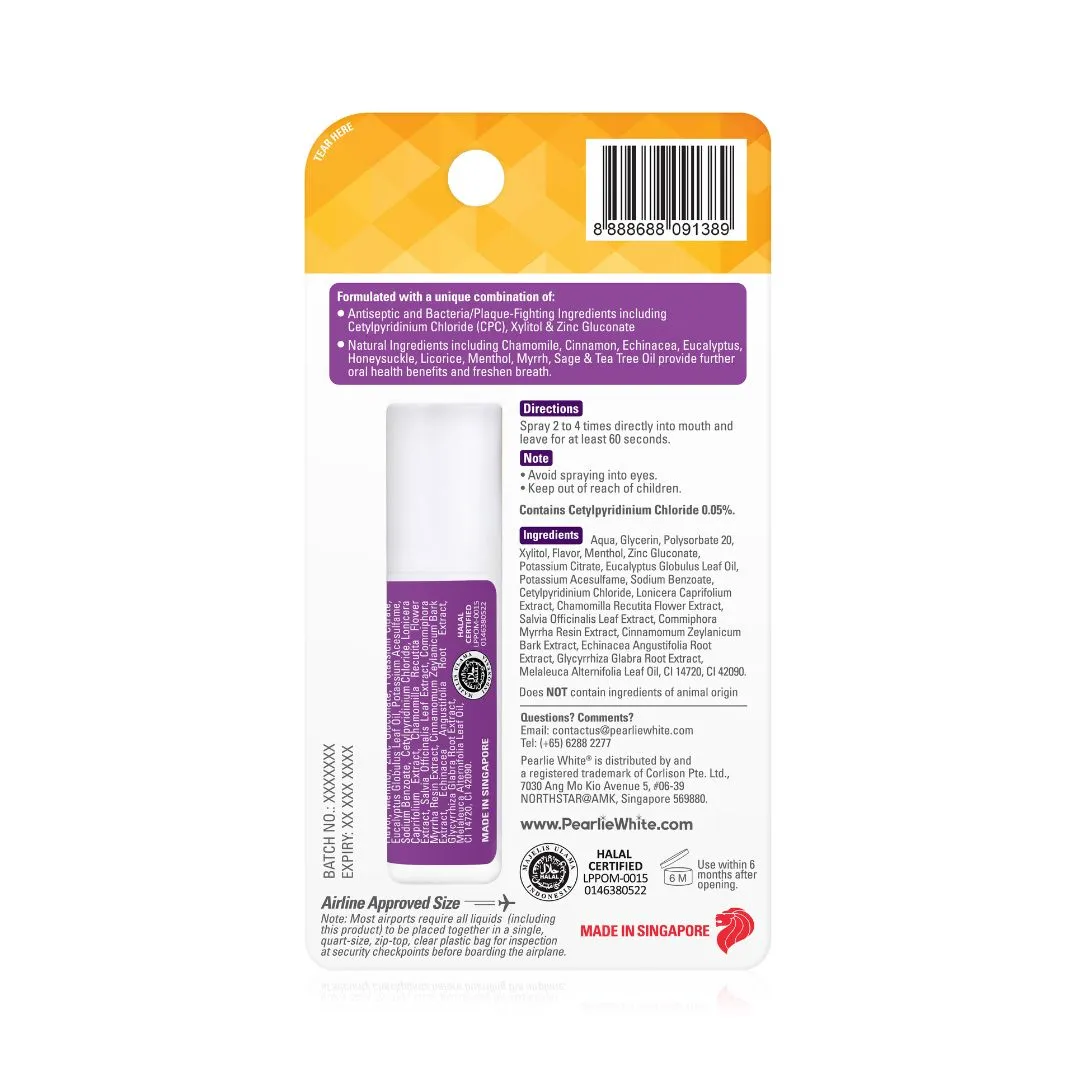 Pearlie White Defenze Antiseptic Oral Spray 8.5ml