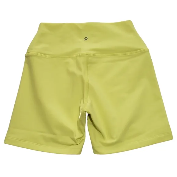 PELOTON Cadent Bike Cycling Shorts 5” XS Yellow Stretch-Knit Performance Fabric