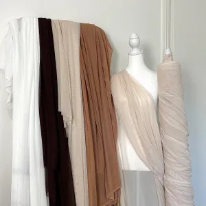 POWER MESH 4 way Stretch, Nude Mesh Nylon Spandex, Bridal Power Mesh By Yard, Soft Sheer Fabric High Quality Affordable Price Neutral Colors