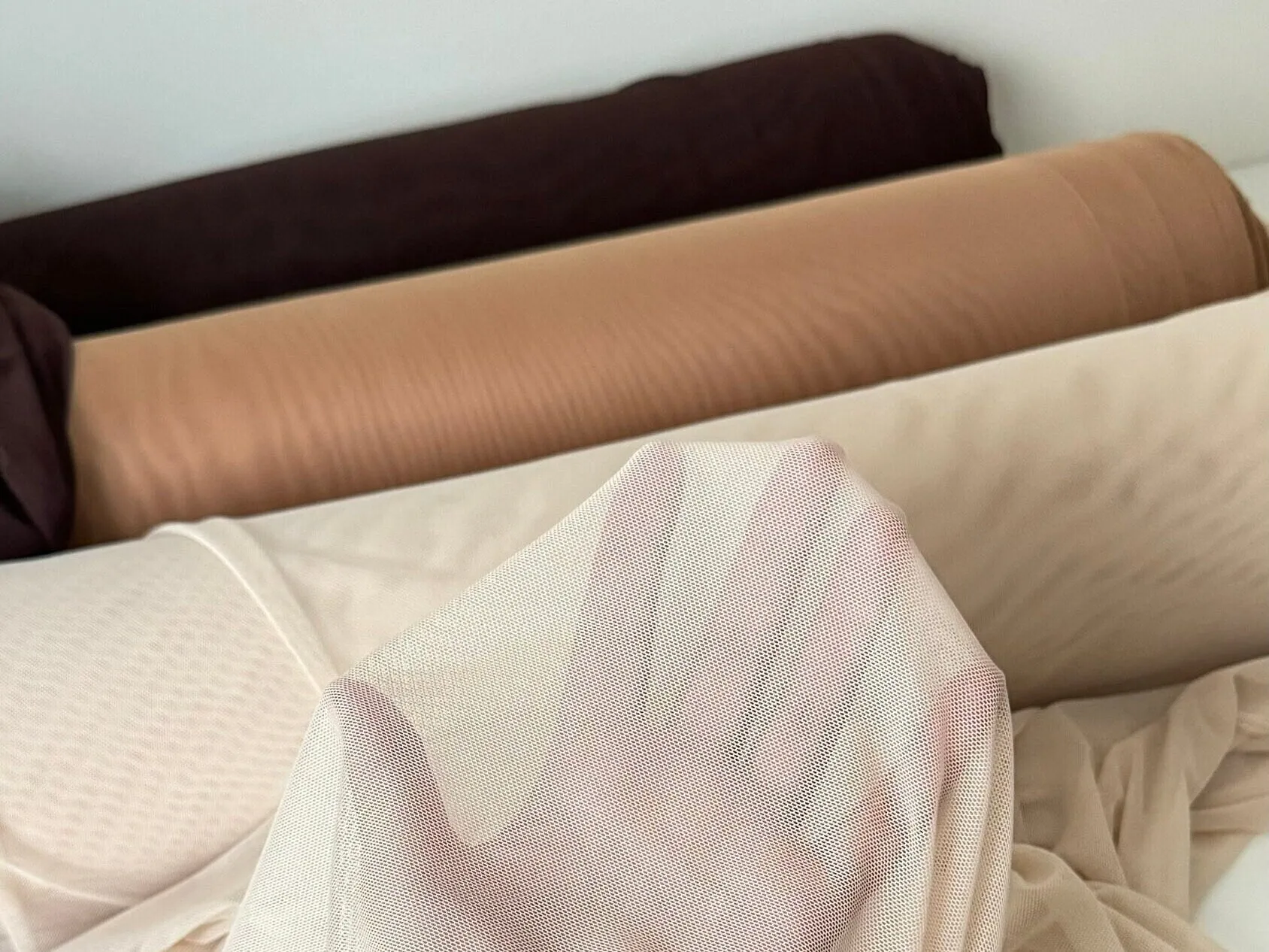 POWER MESH 4 way Stretch, Nude Mesh Nylon Spandex, Bridal Power Mesh By Yard, Soft Sheer Fabric High Quality Affordable Price Neutral Colors