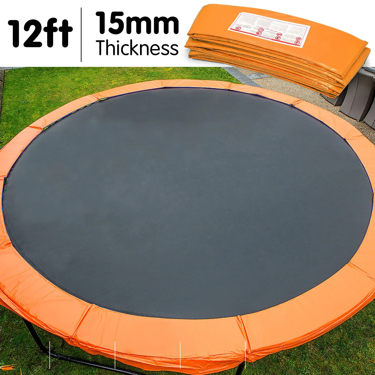Powertrain Replacement Trampoline Spring Safety Pad - 12ft Orange