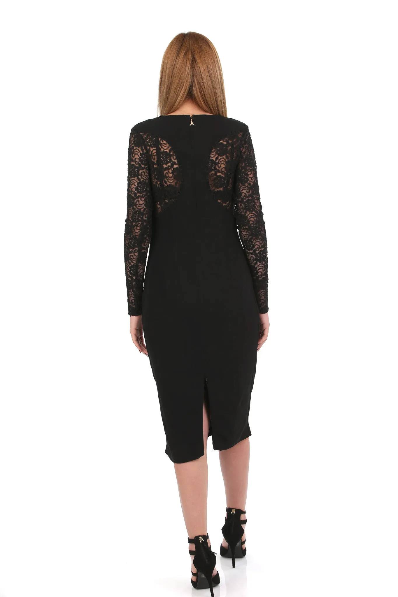 PP Midi Dress In Stretch Viscose Crepe Fabric