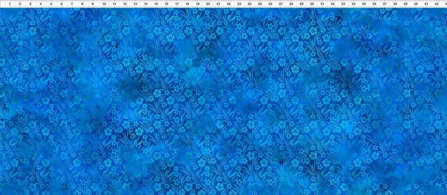 Prism by Jason Yenter of In The Beginning Fabrics - Blue Blooms by the yard 2347