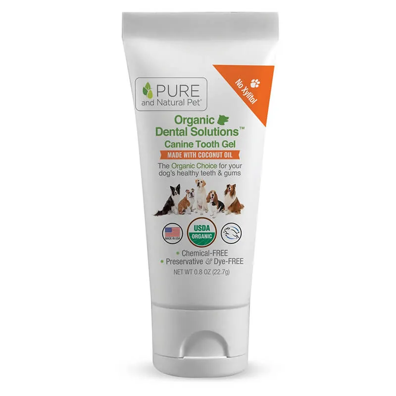 Pure and Natural Organic Tooth Gel and Bamboo Toothbrush for Small Dogs
