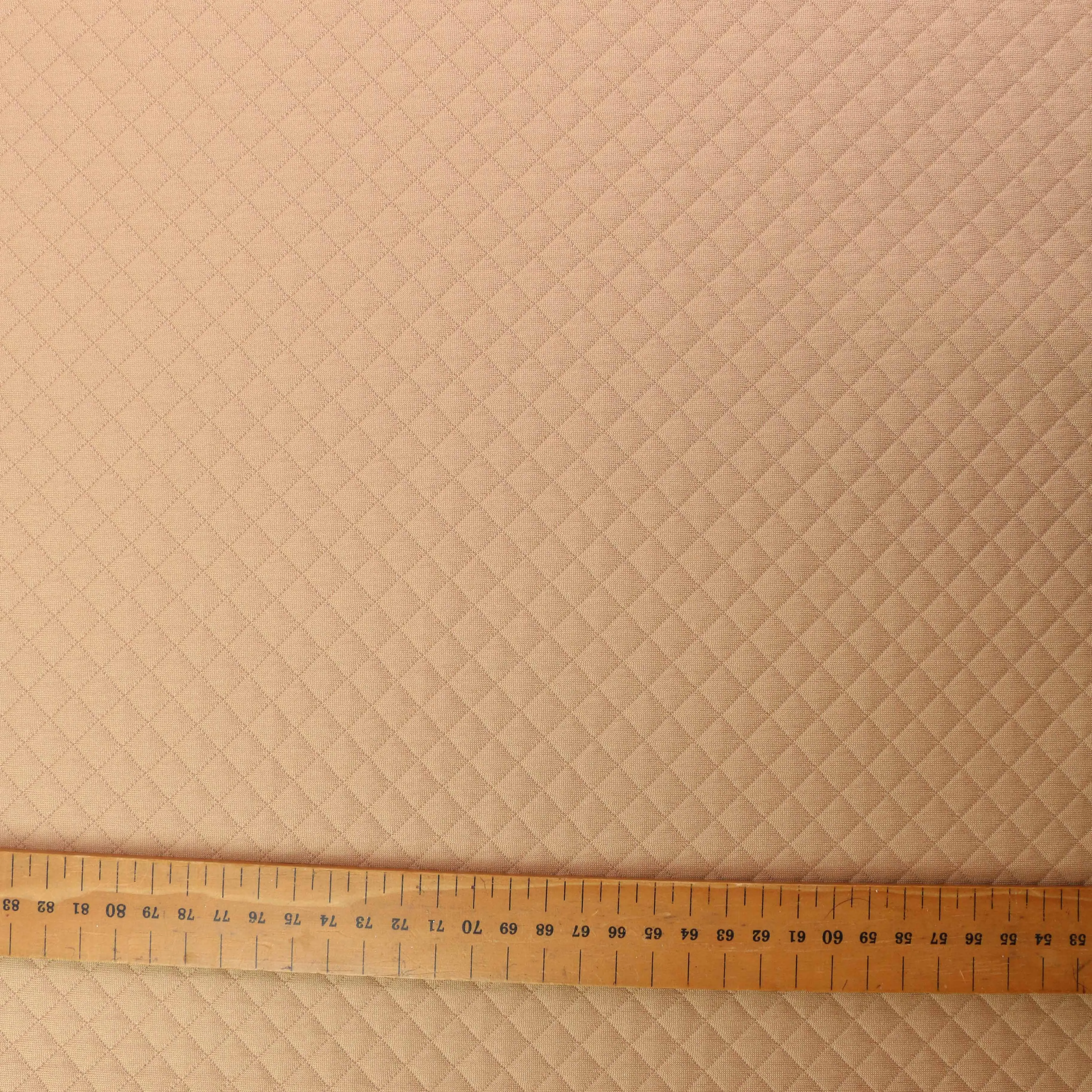 Quilted Jersey Fabric - Light beige diamond