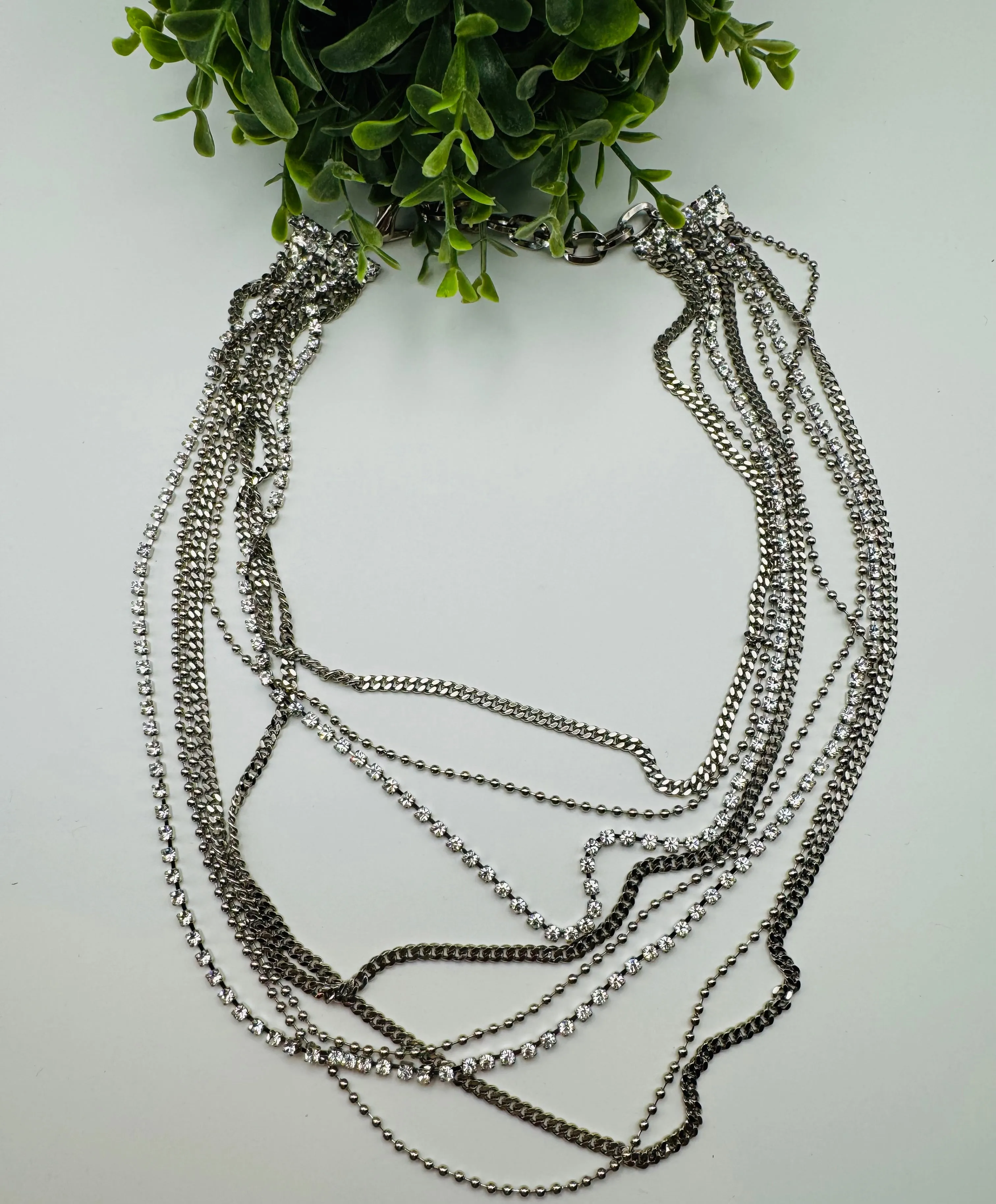 "Wendy" Silver Multi-layer Necklace