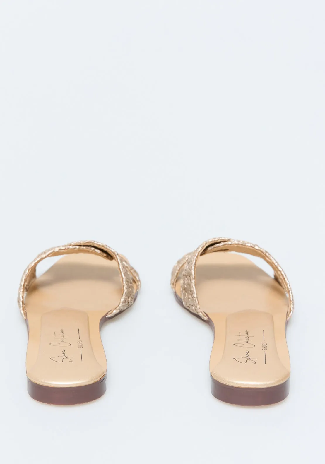 Raffia Mule Eight - Gold