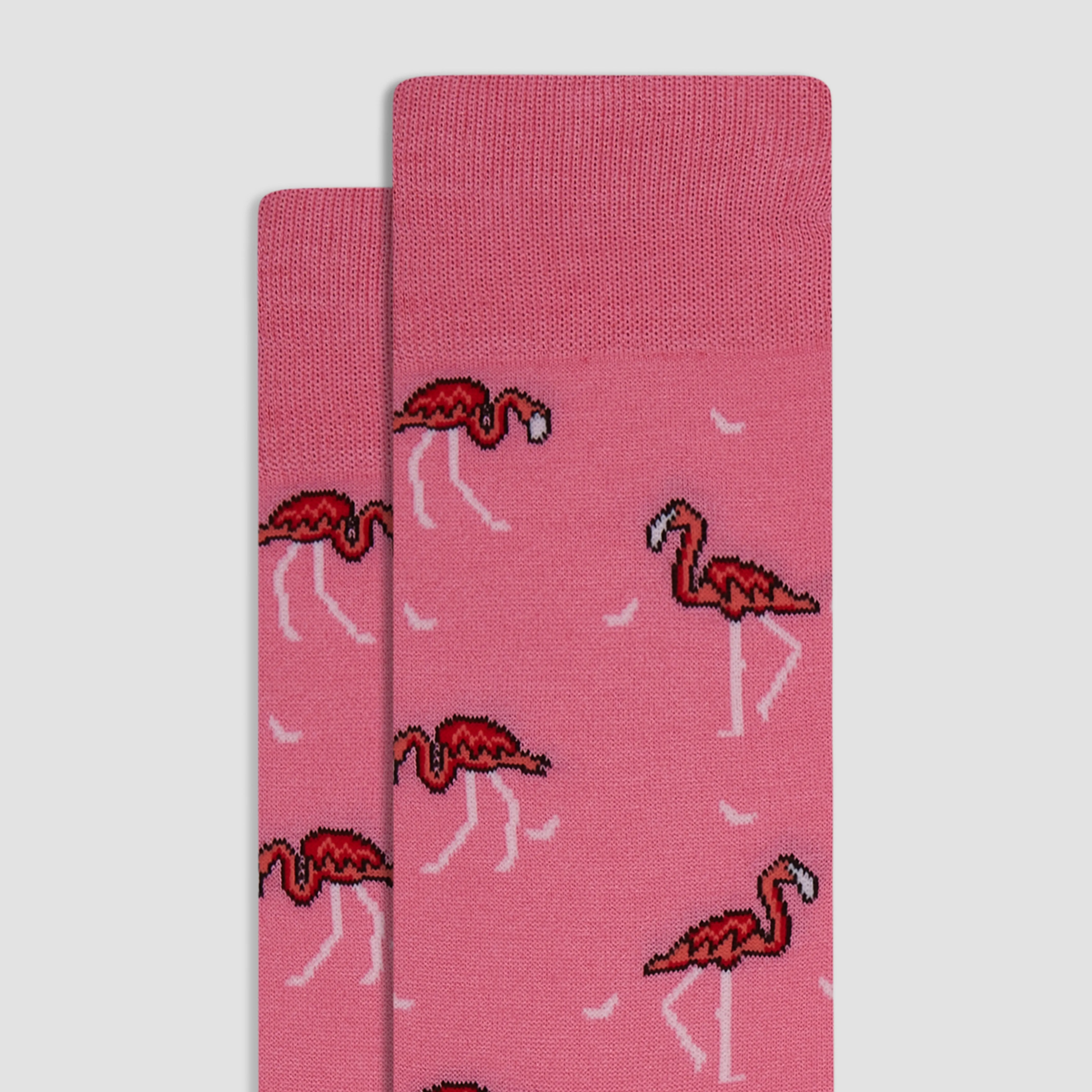 Red Flamingos Mid-Calf Socks