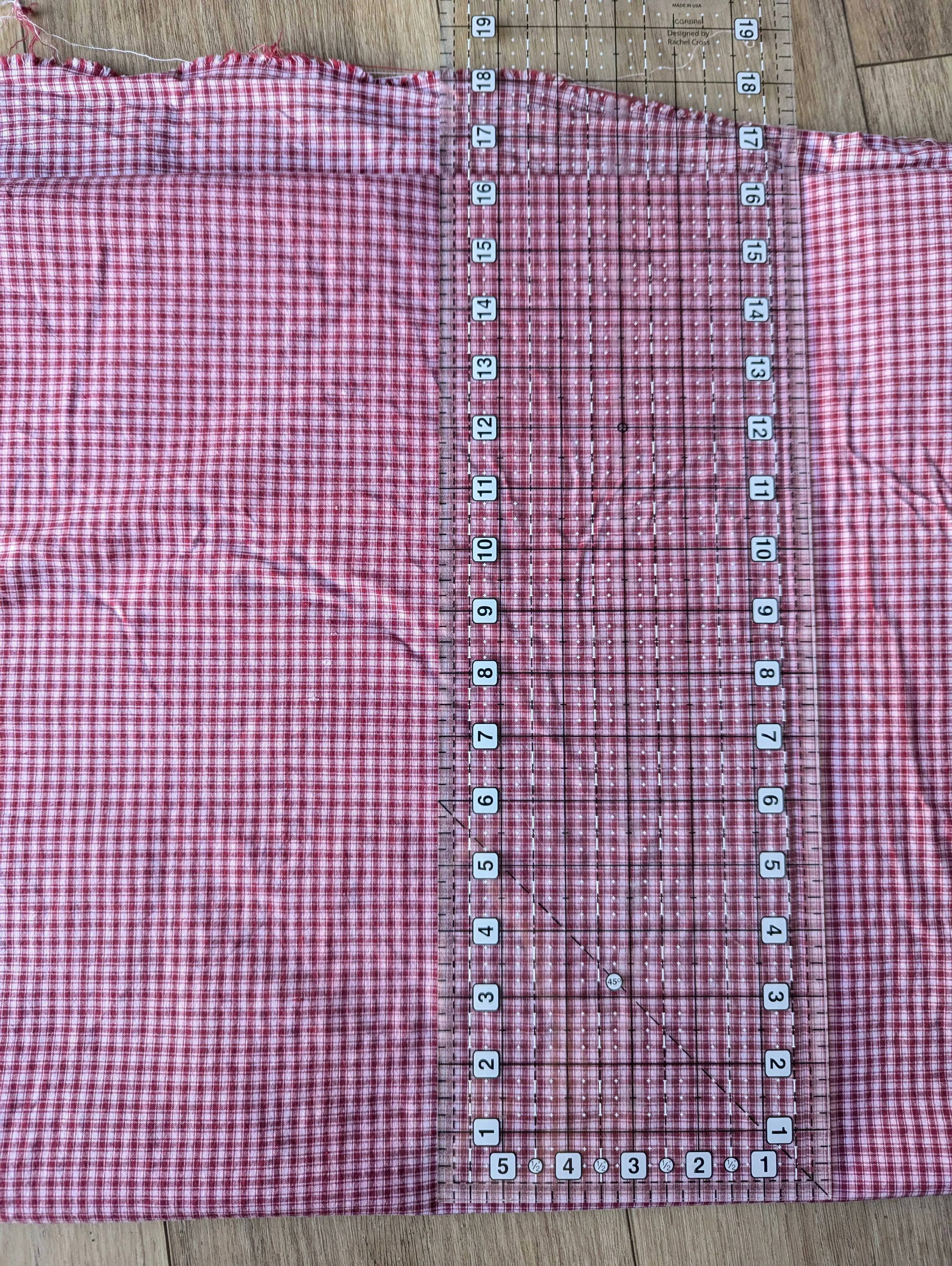 Red Plaid Stretch Fabric