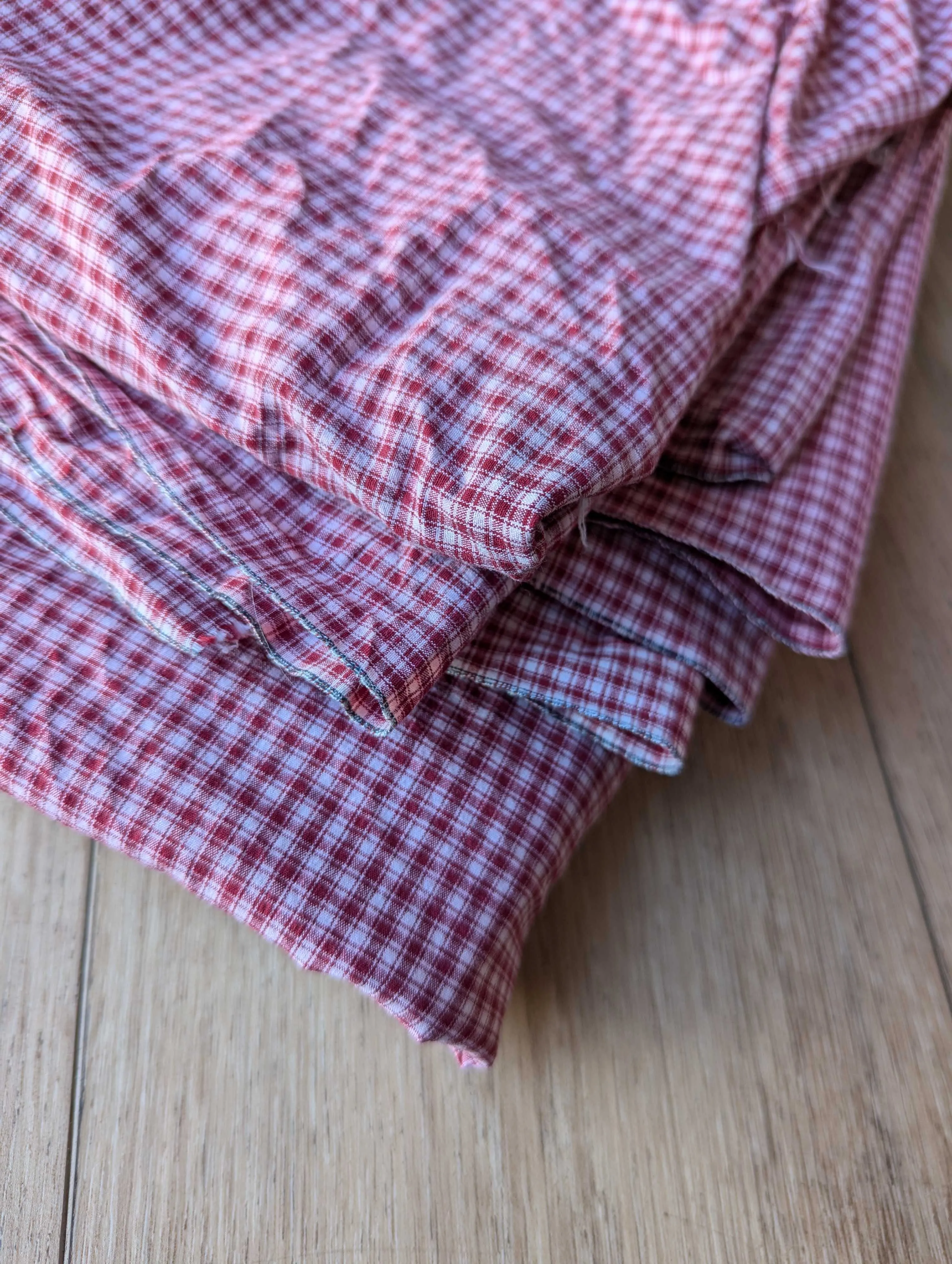 Red Plaid Stretch Fabric