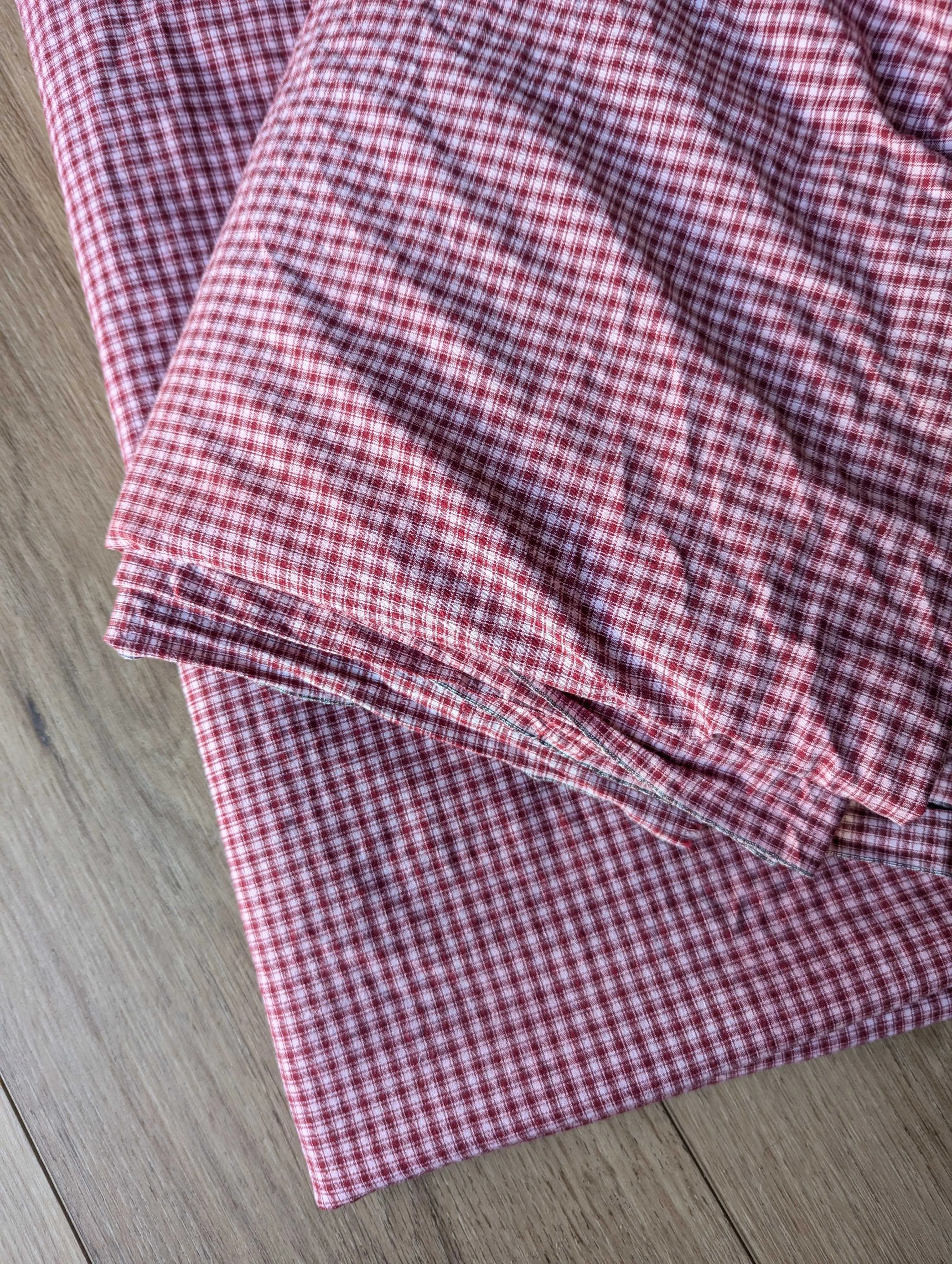 Red Plaid Stretch Fabric