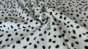 REMNANT 1.00m x 1.50m - SCUBA - Dalmatians print design on off-white