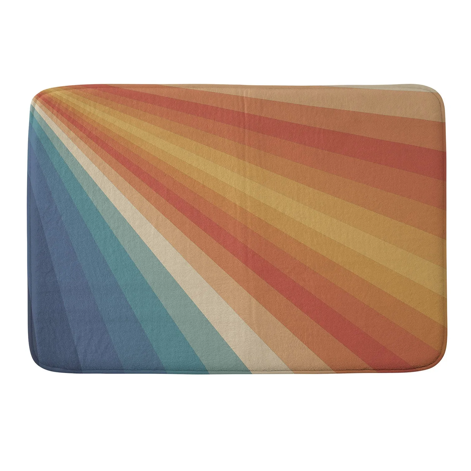 RETRO 70S SUNRAYS MEMORY FOAM BATH MAT
