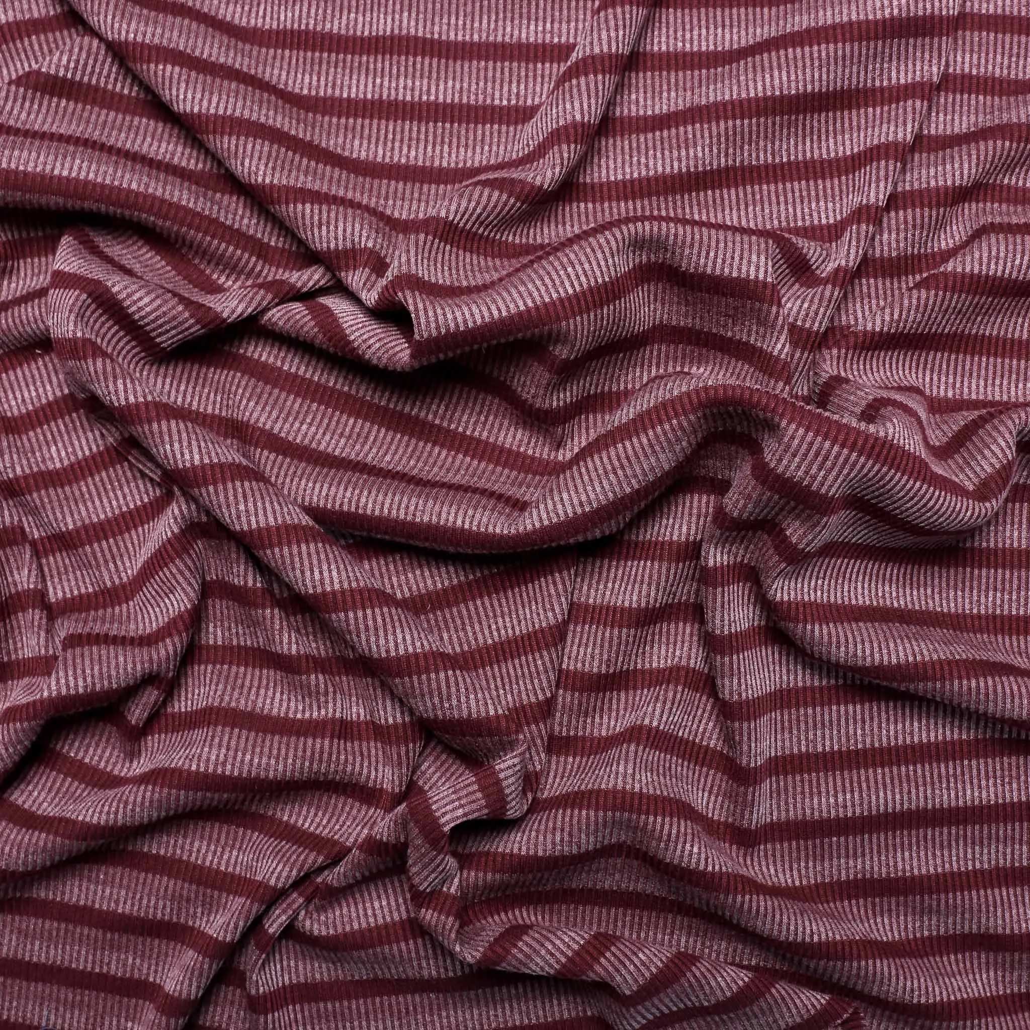 Rib Jersey Fabric - Plum purple