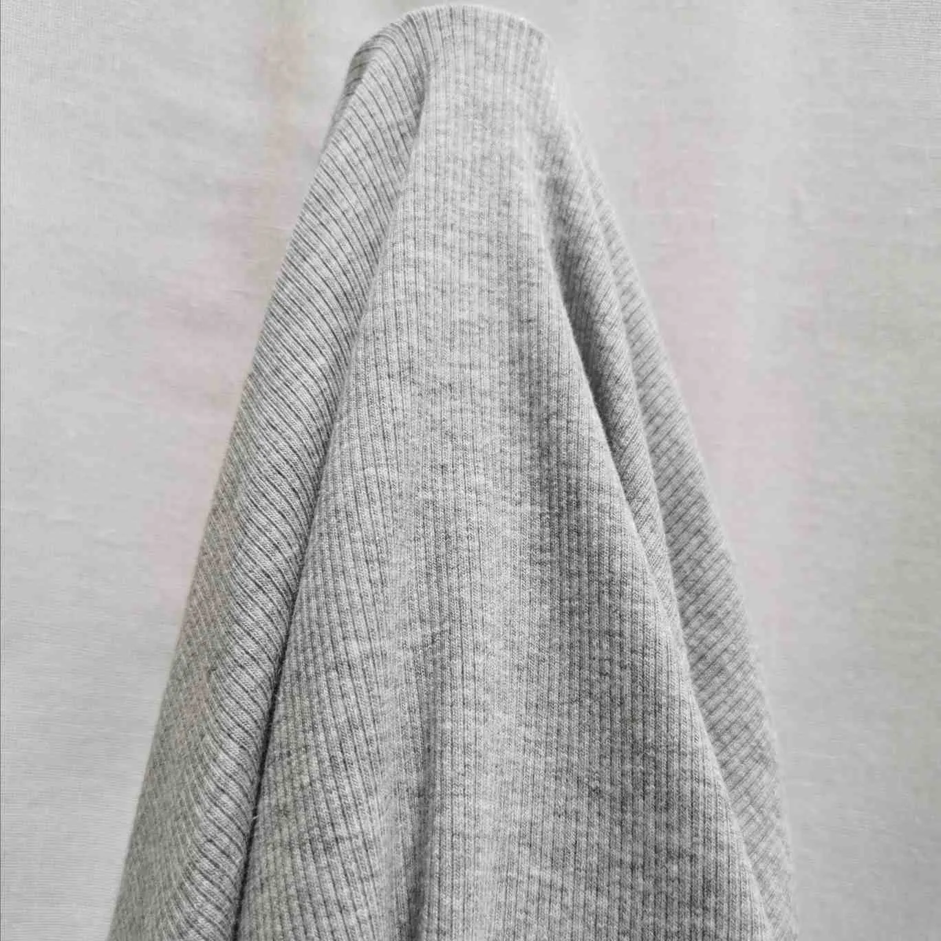 Ribbed Cotton Jersey, Silver Marle