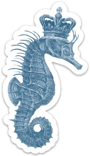 Royal Seahorse Decal