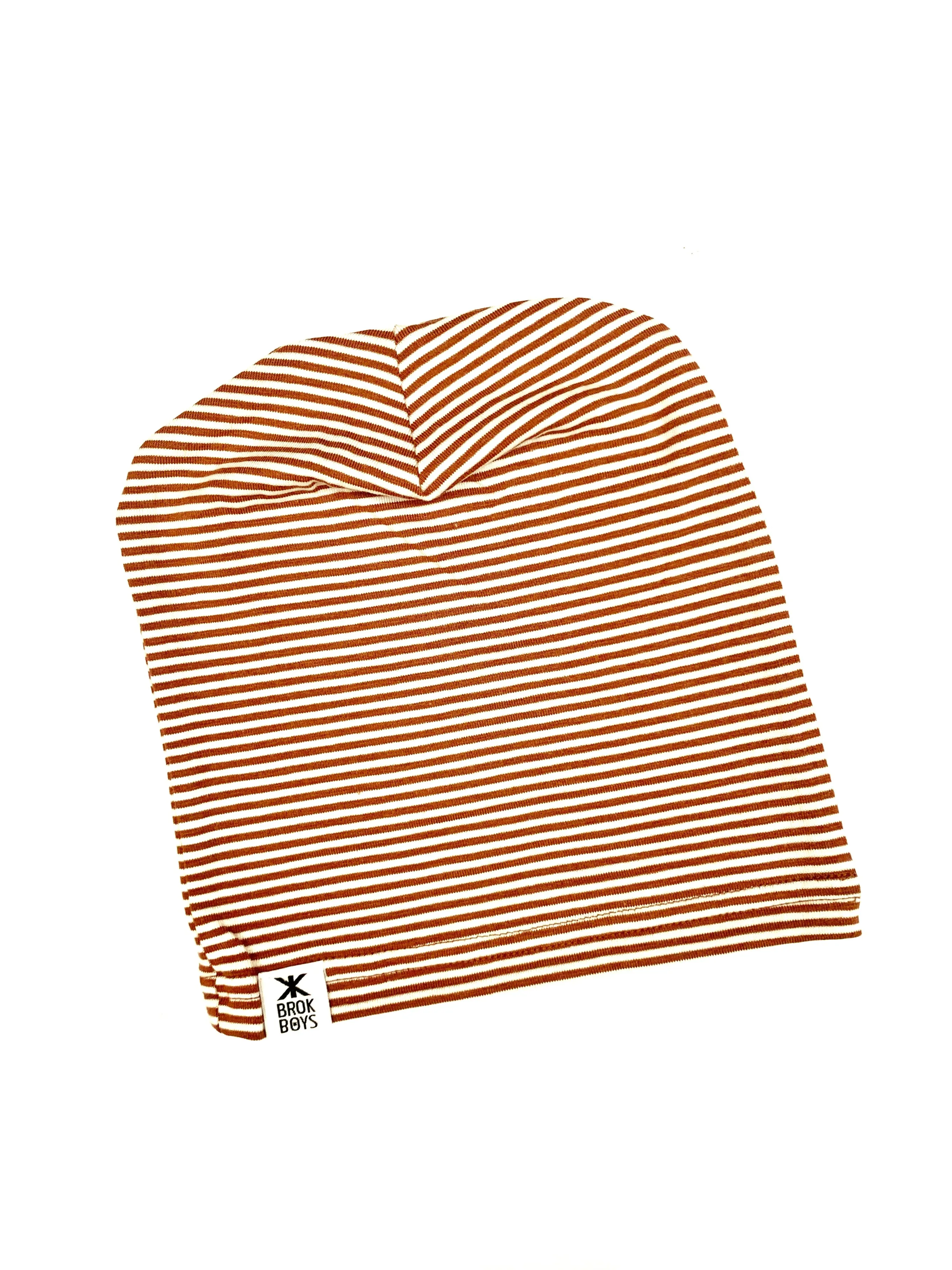 Rust Stripe Bamboo Slouchy Hat