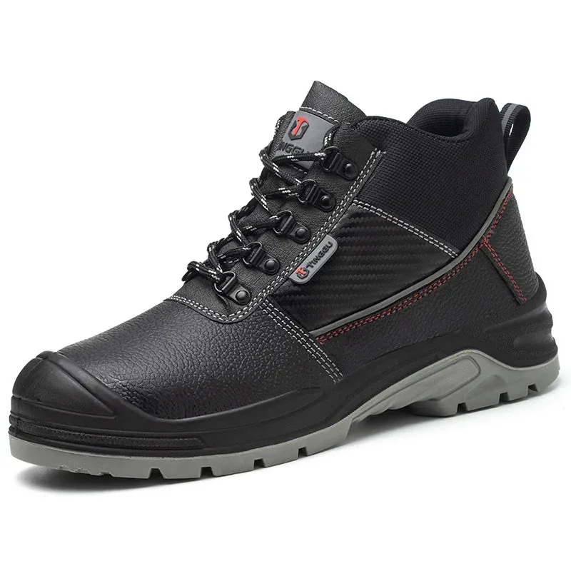 Safety Shoes Men Waterproof Work Boots Anti-smash Anti-puncture Protective Shoes Indestructible Steel Toe Boots Outdoor Sneaker